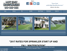 Tablet Screenshot of lowcostsprinklers.com